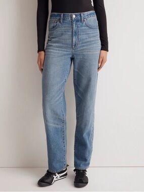 Madewell “Baggy Straight” Jean. Light wash. High rise.